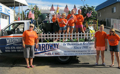 The crew is ready for the annual Harvest Home Parade